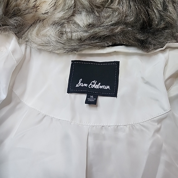 SAM EDELMAN Water Repellent Puffer Coat with zip off Faux Fur Collar - Picture 10 of 12